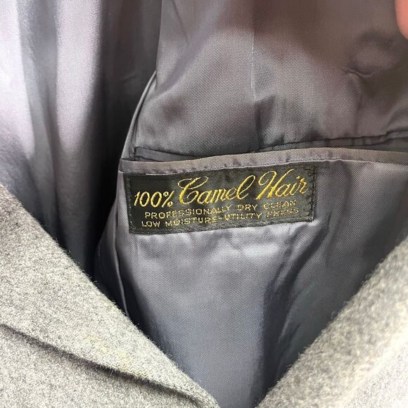 Hart Schaffner & Marx Blazer Men’s 38R Gray 100% Camel Hair Suit Jacket - Picture 5 of 7